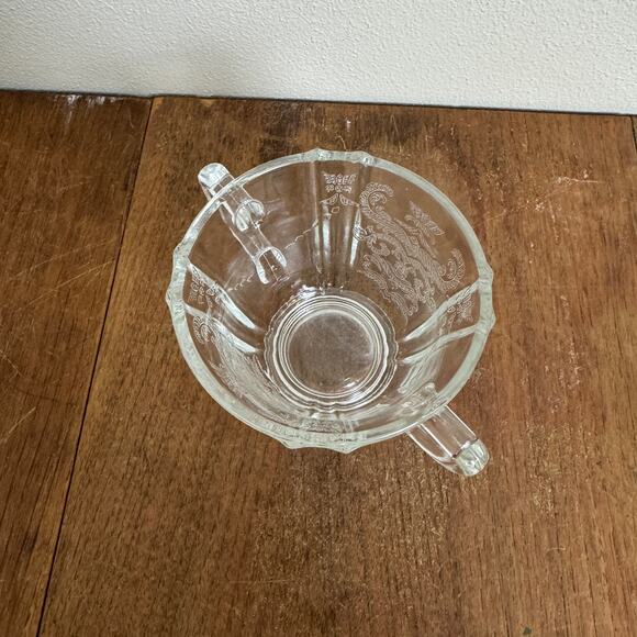 Vintage Clear Glass Depression Era Madrid Pattern Sugar Bowl - Picture 3 of 8